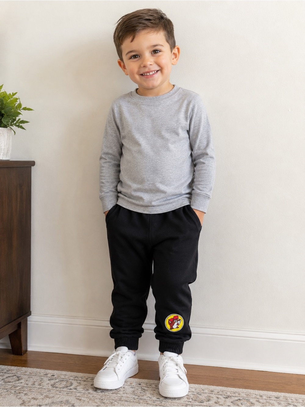 Buc-ee's Classic Black Youth Fleece Jogger Sweatpants